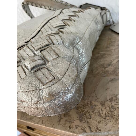 COACH THOMPSON Limited Edition JULIETTE 11980 silver Woven TravelTote bag - Picture 6 of 10